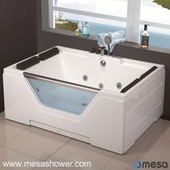 Luxusný akryl 2 Dve osoby Moderný Jednoduchý dizajnový štýl Whirlpool Jetted Masáž Vírivka Kúpeľová vaňa