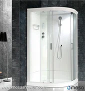 Rohová inštalácia R-farebná sprchová kabína s posuvným sklom