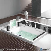 2 Dvojlôžková Luxusný moderný dizajnový štýl Drop v akrylátovej masážnej masáži Whirlpool Masážna vaňa s TV