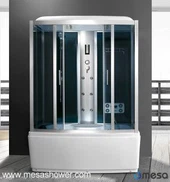 Sprchovací kút s kúpeľňou z akrylárskeho kúpeľa